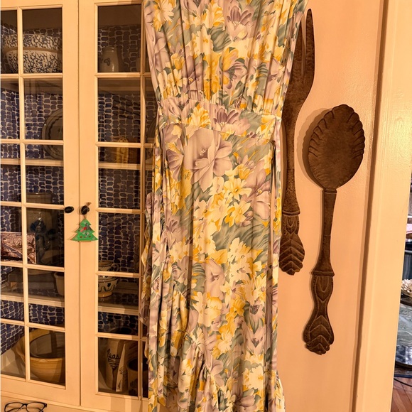 Bronx and Banco Tropical Floral Asymmetrical Ruffle Dress | Size M - Picture 4 of 11